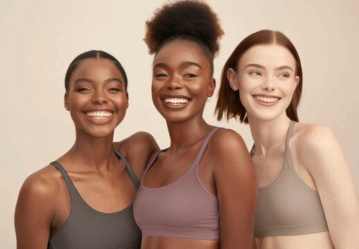 Apparel Women Sports Bras Mockup With Generative AI