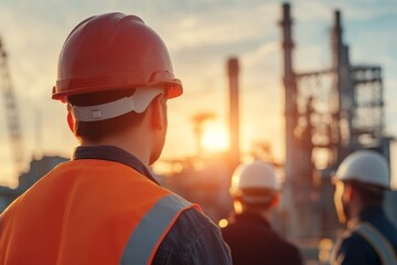 Diverse Workforce Driving Economic Prosperity in Futuristic Industrial Setting