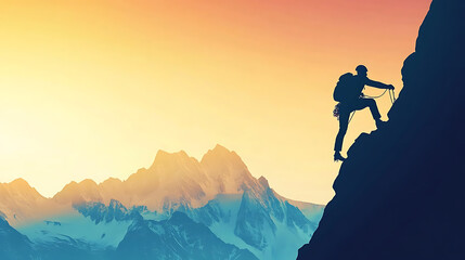 Mountain climbing, a challenging activity that requires both courage and strength.