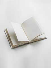 Blank Pages, Endless Possibilities: A close-up shot of an open book with blank pages, ready to be filled with stories, ideas, and dreams. The pristine white pages offer a sense of anticipation and lim