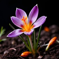 purple crocus flower