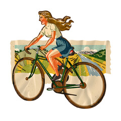 illustration of a person cycling