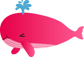 cute whale cartoon, sea animal