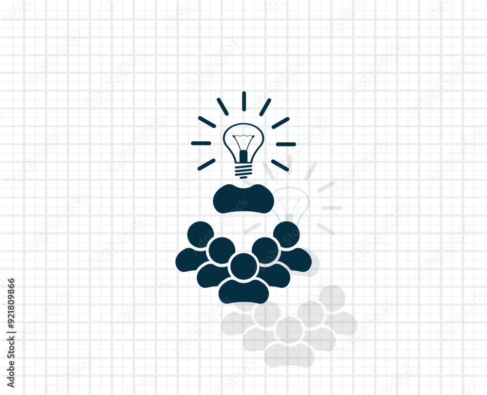 Poster vector dark color icon with shadow on light checkered background
