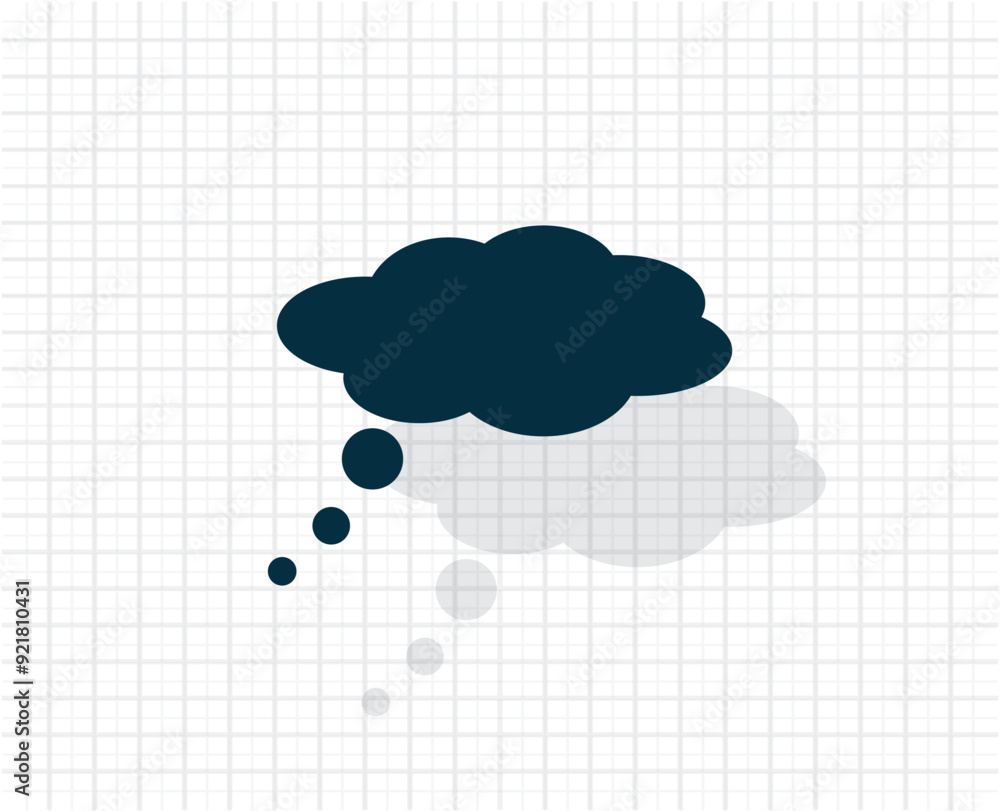 Poster vector dark color icon with shadow on light checkered background