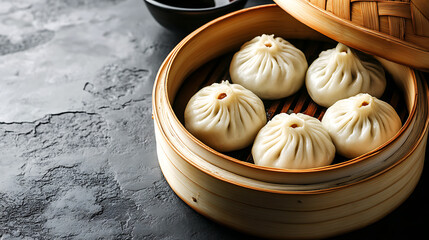 Fototapeta premium Steamed Buns, a popular and convenient and delicious food.