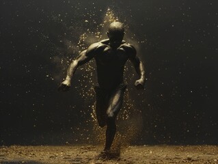 Fototapeta premium Aspiration for gold, capturing the dreams and hard work of athletes aiming for the highest honors in their sport.