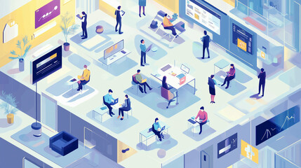 AI-Enhanced Collaborative Workspace with Virtual Meeting Rooms and Project Management Tools.