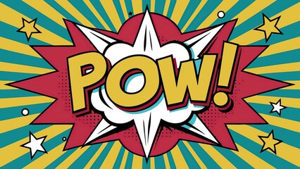 Colorful pop art cartoon comic book explosion background