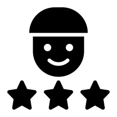 customer rating, customer feedback, customer engagement, customer review, vip customer, user rating, satisfaction, success solid glyph icon