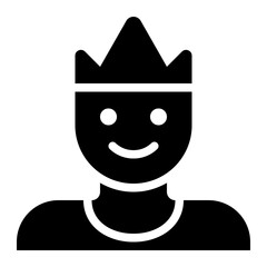 vip, premium, exclusive, customer, user, champion solid glyph icon