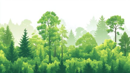 Lush Green Forest Landscape for Eco-Friendly Campaign Banner