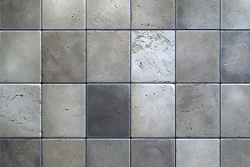 Processed collage of grey marble floor tiles surface texture. Background for banner, backdrop