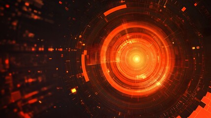 Fototapeta premium orange Abstract technology background circles digital hi-tech technology design background. concept innovation. vector illustration