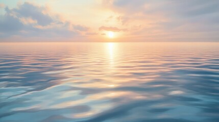 Fototapeta premium The first light of day reflecting off tranquil waters, symbolizing faith and the promise of new beginnings