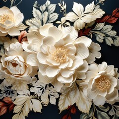 Delicate Ornamental Lace Print in Crisp 8K Background Texture