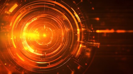 orange Abstract technology background circles digital hi-tech technology design background. concept innovation. vector illustration