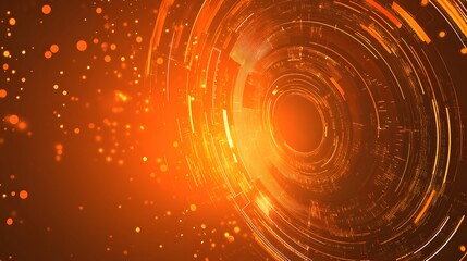 Fototapeta premium orange Abstract technology background circles digital hi-tech technology design background. concept innovation. vector illustration