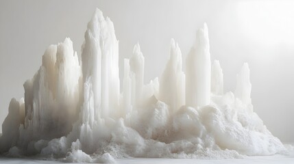 Towering Calcite Pillars and Calcium Propionate Spires in Dramatic Chiaroscuro Lighting