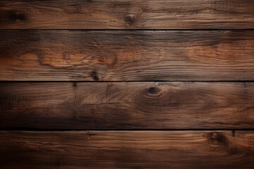 Fototapeta premium Processed collage of old rustic dark brown wood planks texture. Background for banner, backdrop