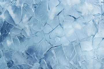 Obraz premium Processed collage of thick layer of cracked ice texture. Background for banner, backdrop or texture