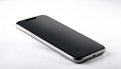 mobile phone on white backdrop