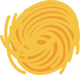 A ball of pasta food illustration