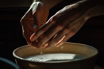 Hands manipulating objects in a home environment focusing on detailed micro-interactions and daily tasks
