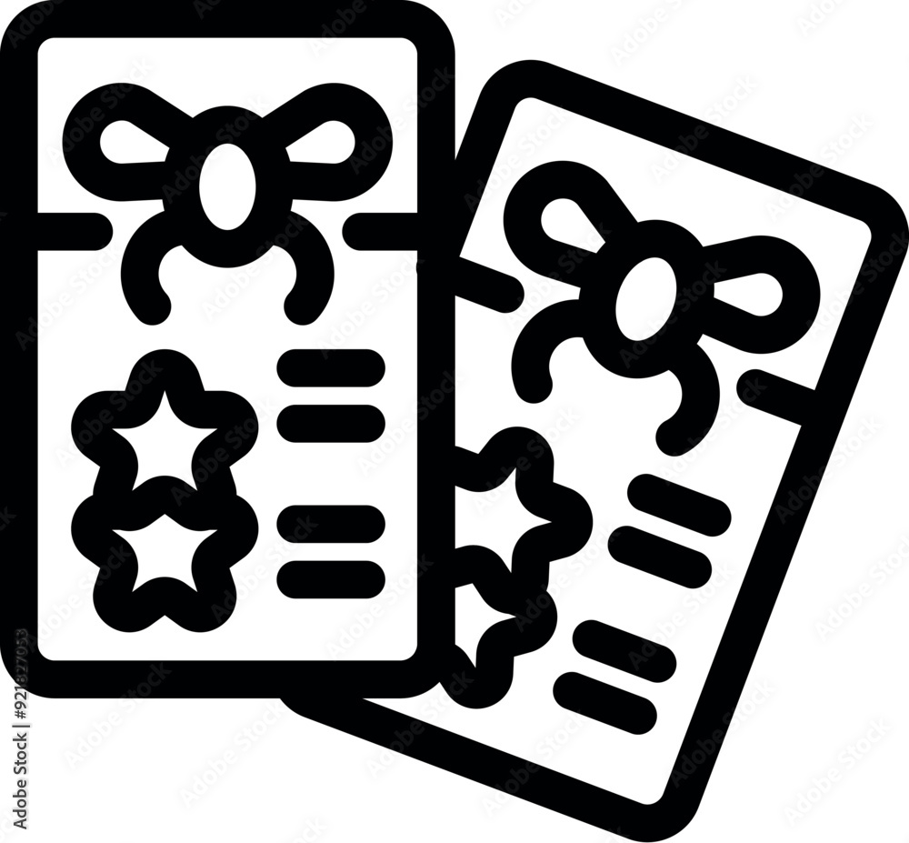 Poster loyalty program with two cards showing increasing benefits with stars