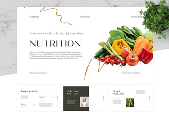 Green And White Nutrition Presentation - Powered by Adobe