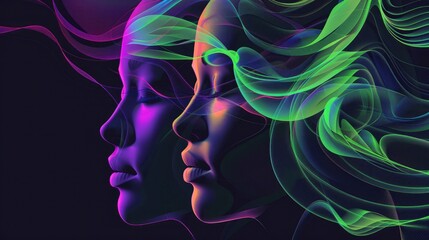 Spotify logo with bio humans ,generative ai