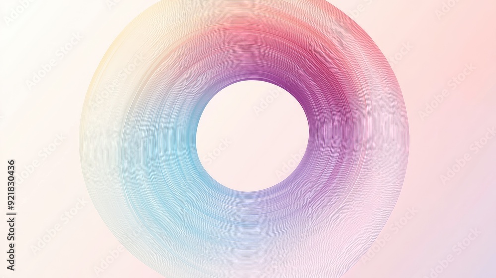 Aufkleber circle graph with soft pastel colors and subtle gradients, elegant and calming