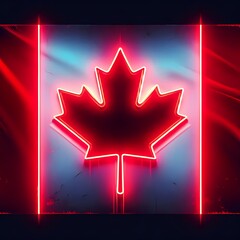 Neon Noir Flag of Canada