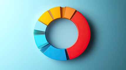 Obraz premium Circular chart with shadow effects and 3D depth, realistic and impactful