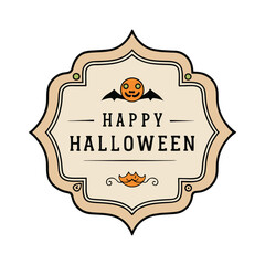  Vintage Creepy Halloween Frame Vector.