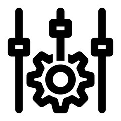 control, options, setting, equalizer, control panel, manual mode, configuration outline icon