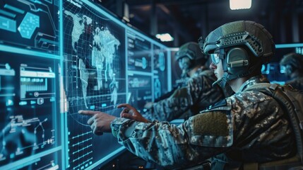 Military Intelligence Specialists Use A Holographic Interface To Analyze Data