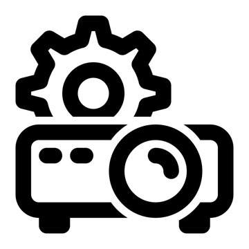 recommend clip art: projector, settings, setup, adjustment, configuration, presentation, device outline icon