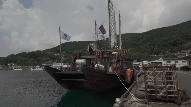韓国の朝鮮通信使の復元船　長崎県対馬市