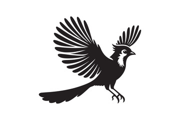 Jay bird silhouette vector illustration