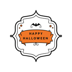  Vintage Creepy Halloween Frame Vector.