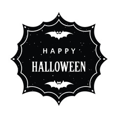  Vintage Creepy Halloween Frame Vector.
