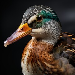 Obraz premium A Stunning Ultra-Realistic Photograph of a Majestic Mallard Duck