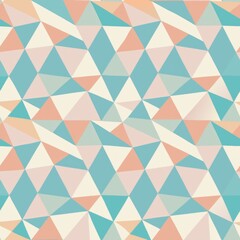 Seamless pattern of tessellating triangles in a spectrum of pastel shades