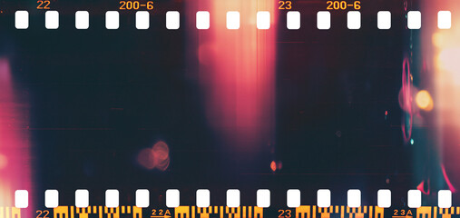 film strip texture with light leaks and burn effect, dust and scratch, abstract background