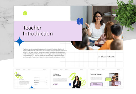 Purple and Green TeacherPersentation