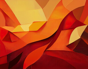 Obraz premium Abstract Autumn Gradient Background Deep Red to Soft Yellow Color Blend