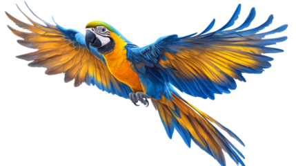 Blue and Yellow Macaw in