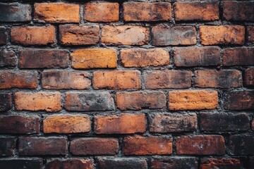 Obraz premium Rustic brick wall with a distressed look. Perfect for backgrounds, textures, and designs.