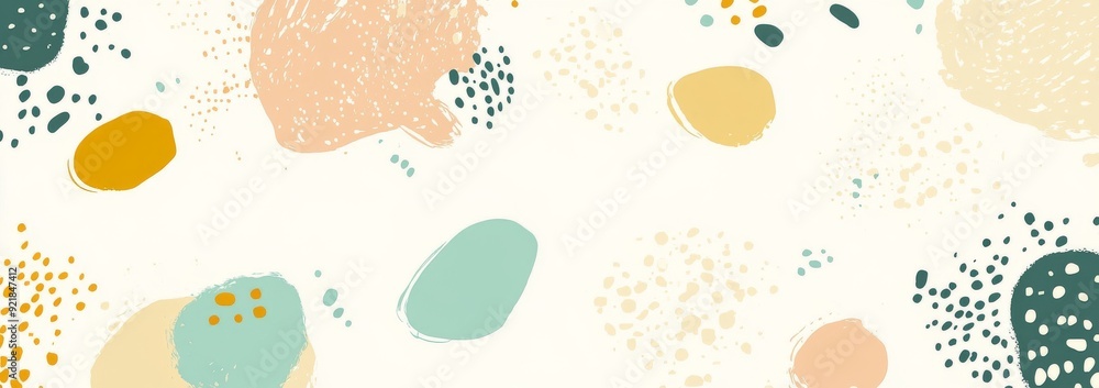 Poster this minimalist hand-painted background with watercolor spots is a textural design created using acr